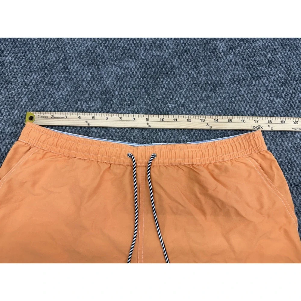 Psycho Bunny Men's Large Swim Trunks Shorts Orange Lined